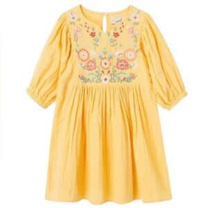 NWT Peek Girls Embroidered Dress Size 6-7